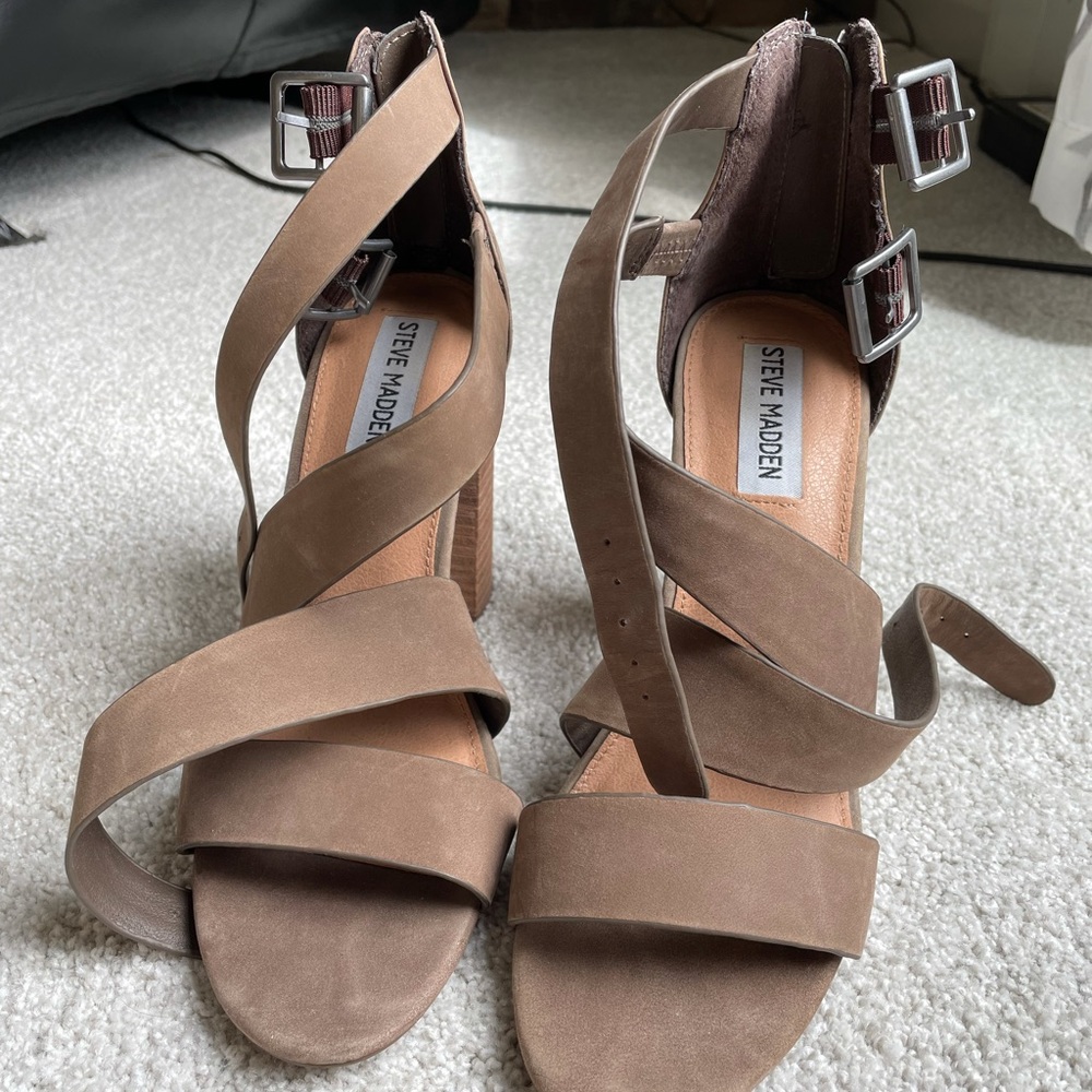 Brown Steve Madden heels. Worn once